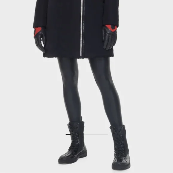 Rudsak muse down racoon fur trim long water resistant parka jacket, green, Small - Picture 10 of 11